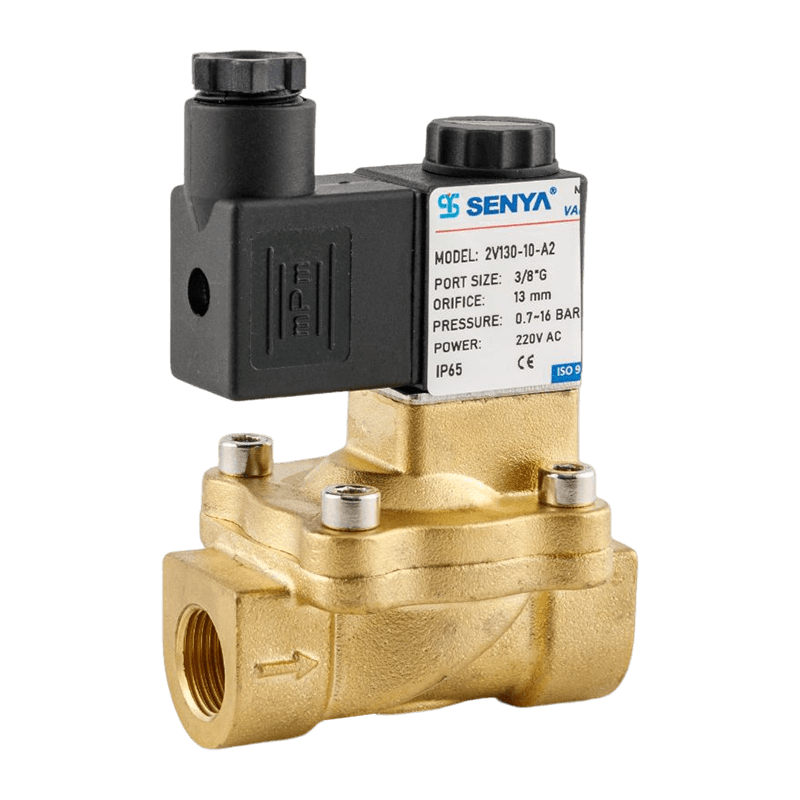 A green low power consumption, compact structure two position two way solenoid valve