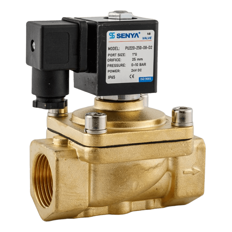 High power direct acting two position two way solenoid valve is designed for conventional applications PU220