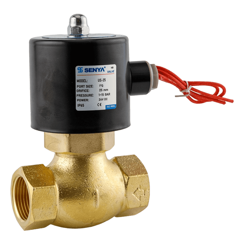 High temperature steam control two position two way copper solenoid valve