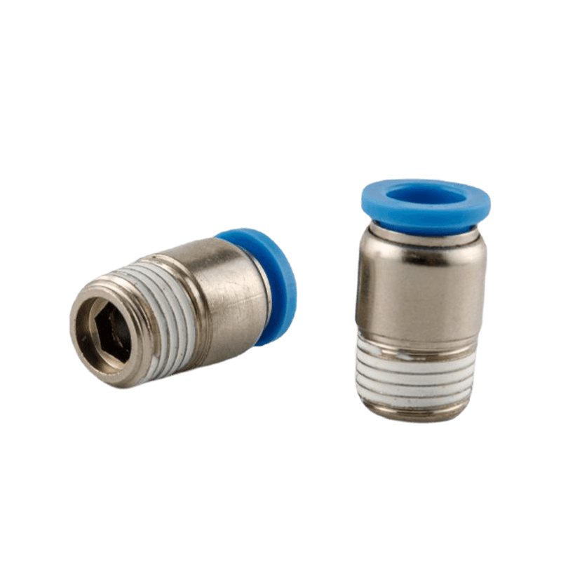 Striaght round shape male connector type pneumatic pushin fitting（two