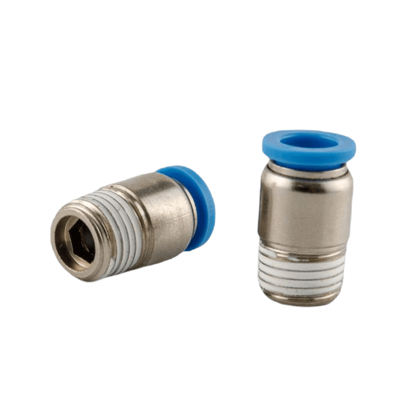 Striaght round shape male connector type pneumatic push-in fitting（two ways)