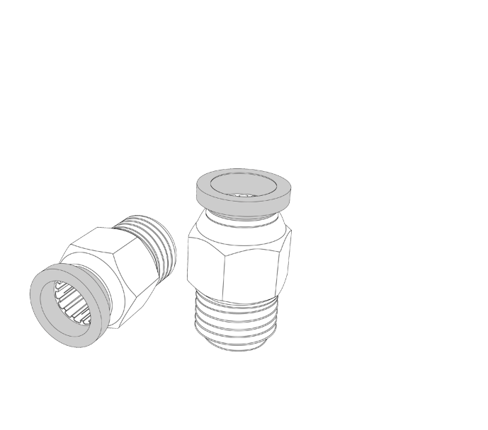 Pneumatic push-in fitting