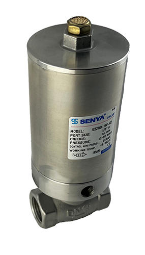 Clean and stainless steel 2/2 ways pneumatic valve