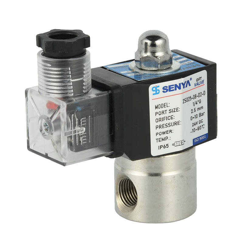 Direct acting 2/2 ways stainless steel acid and alkali resistance normally closed solenoid valve
