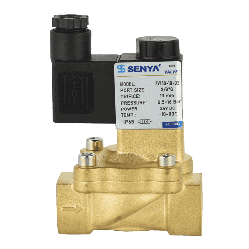 A green low power consumption, compact structure two position two way solenoid valve