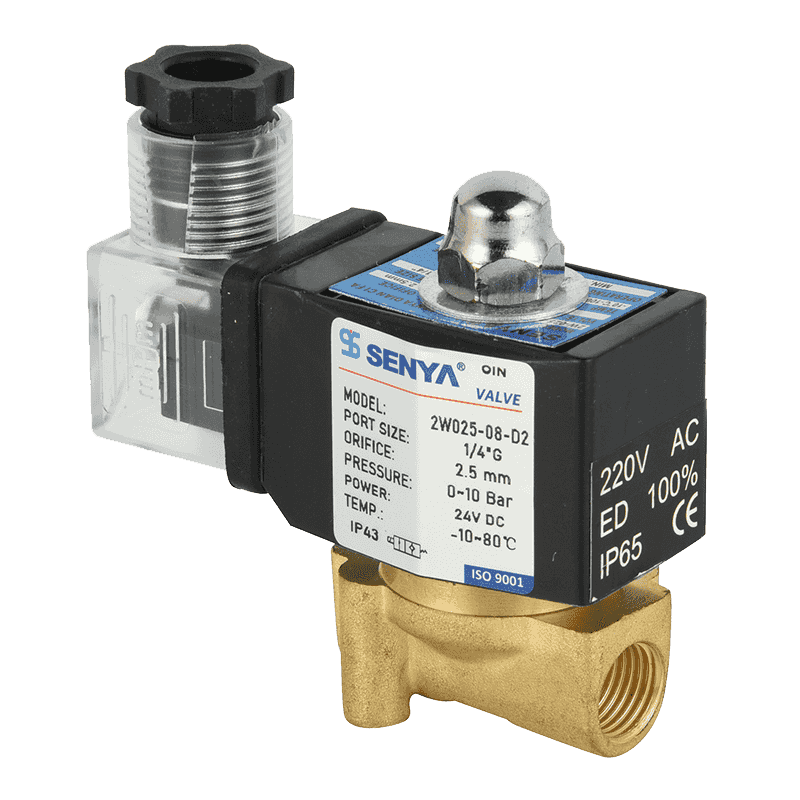 A large water control 2/2 ways brass solenoid valve with high Impurity tolerance capacity